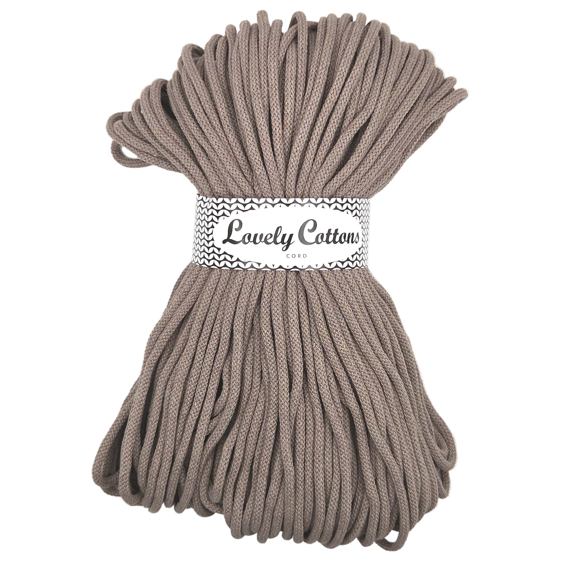 Lovely Cottons braided 5mm soft all cotton cord