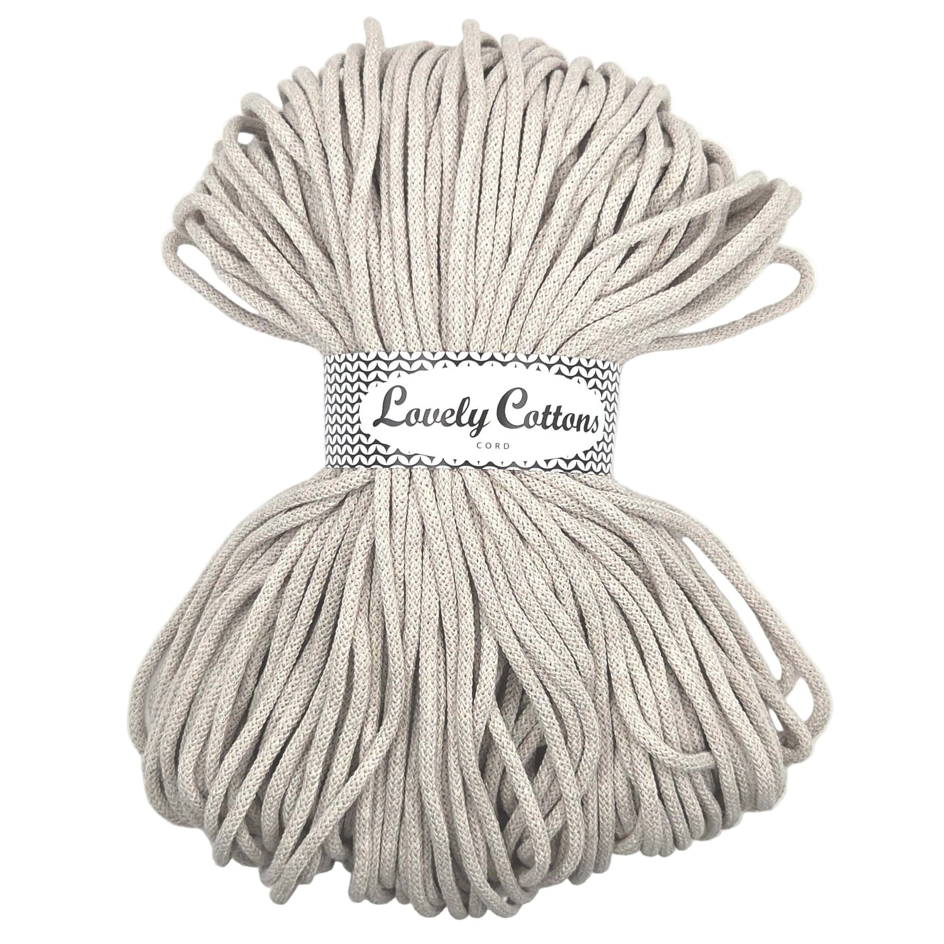 Lovely Cottons braided 5mm soft all cotton cord