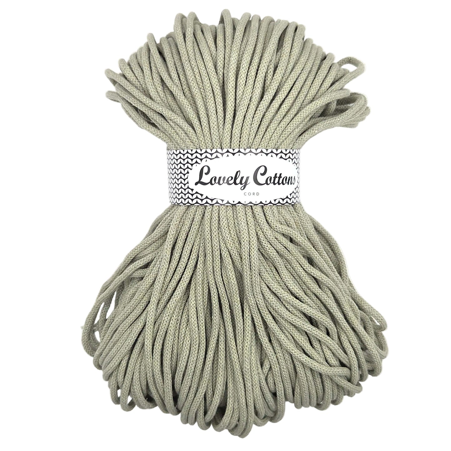 Lovely Cottons braided 5mm soft all cotton cord