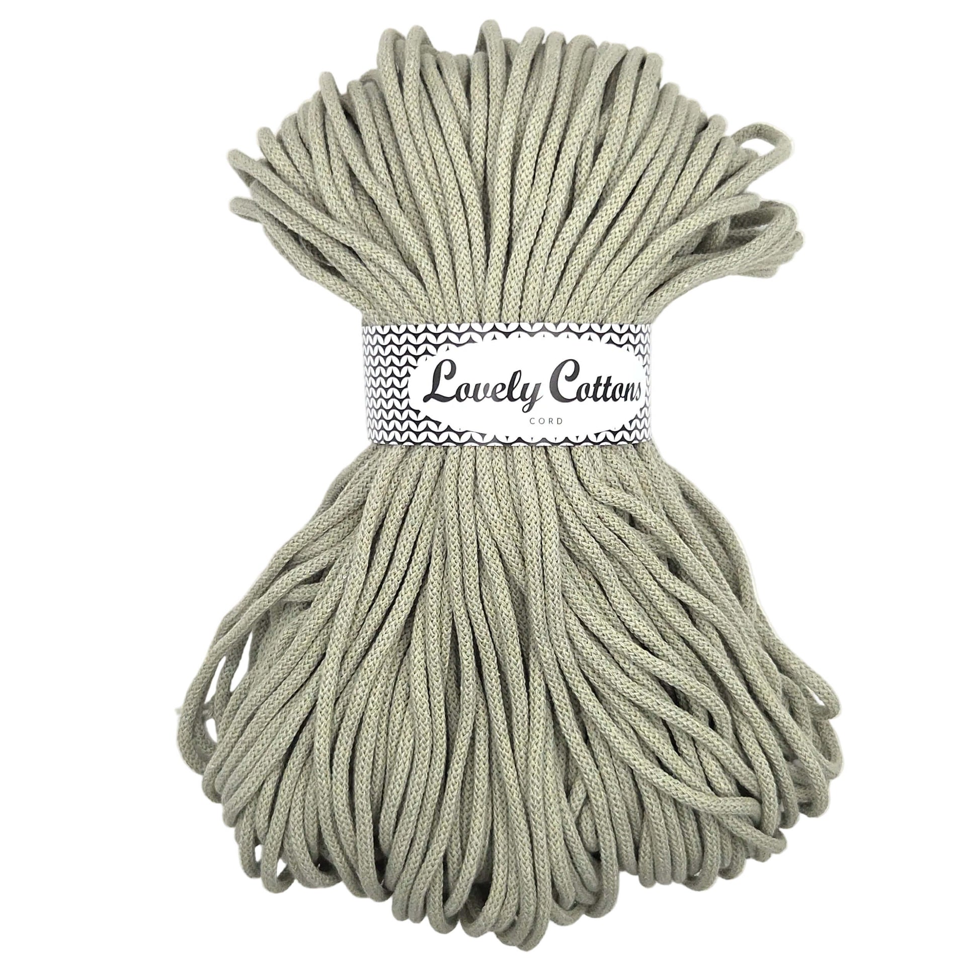 Lovely Cottons braided 5mm soft all cotton cord