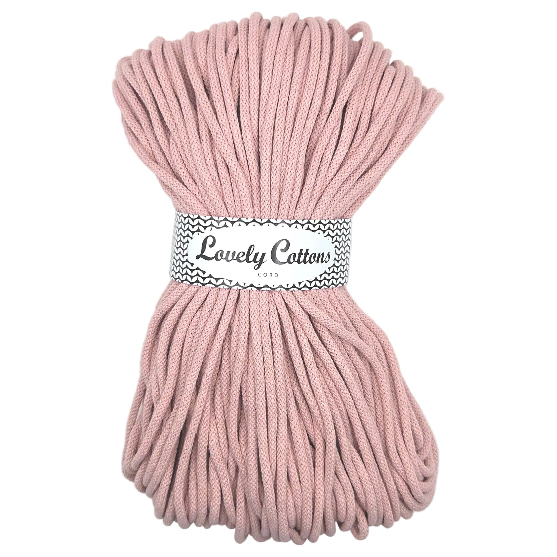 Lovely Cottons braided 5mm soft all cotton cord
