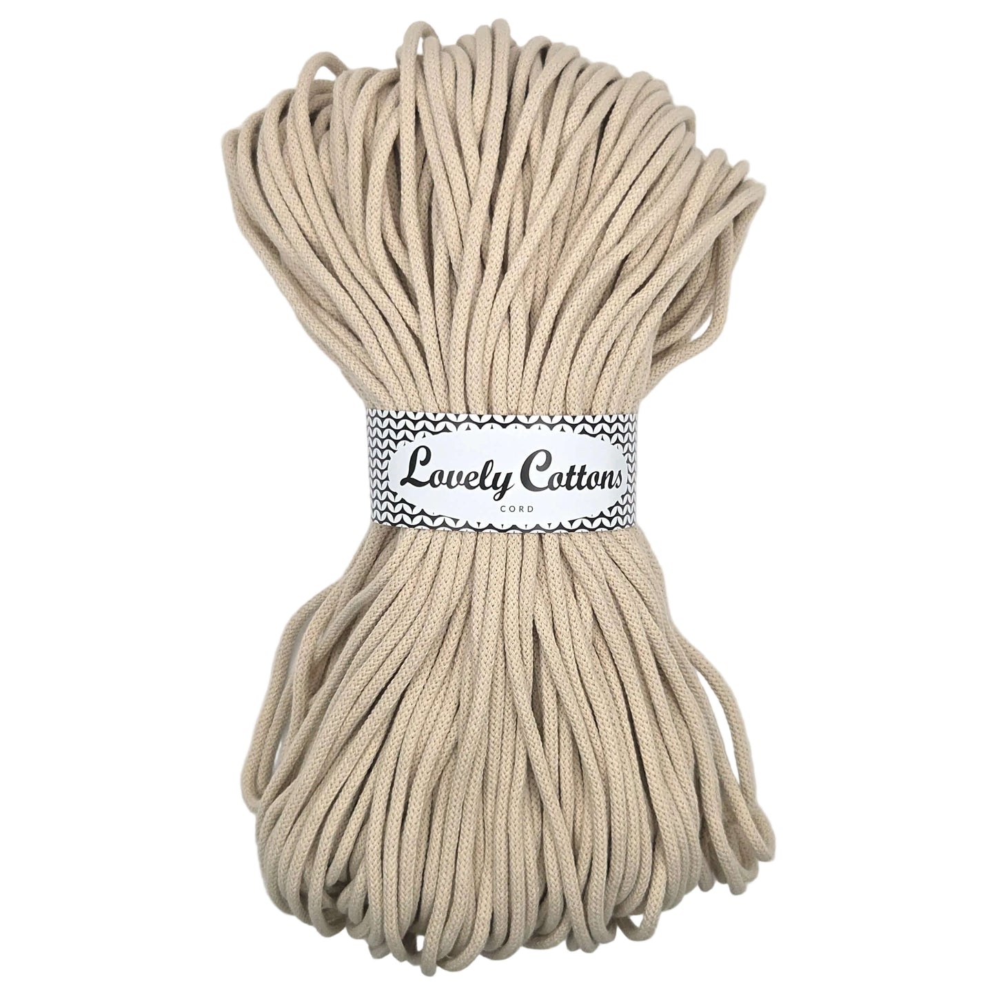 Lovely Cottons braided 5mm soft all cotton cord