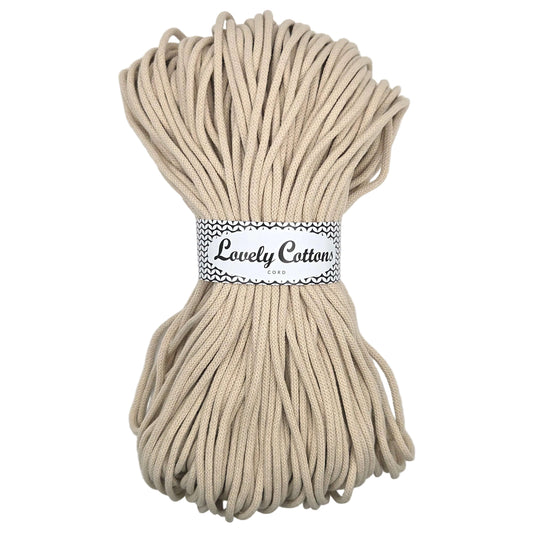 Lovely Cottons braided 5mm soft all cotton cord