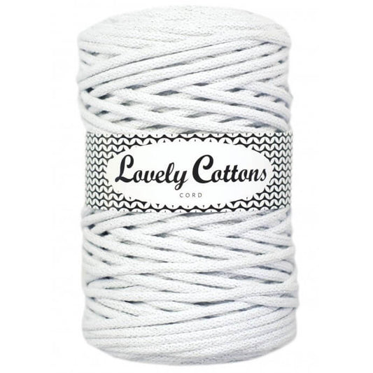 lovely cottons braided 5mm in sparkly white
