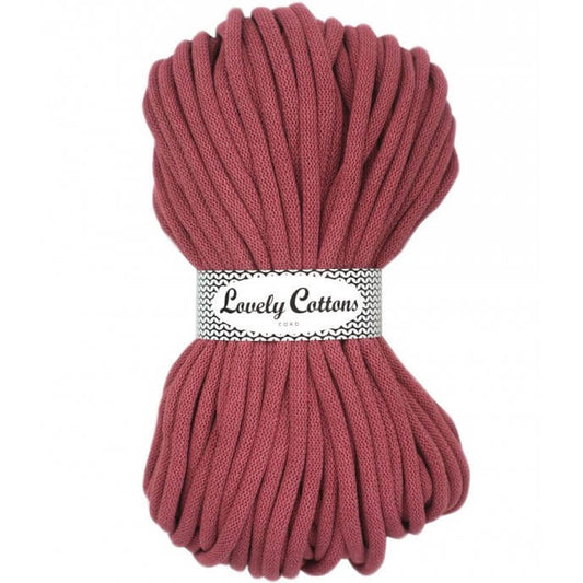 lovely cottons braided 9mm cord - dusty rose