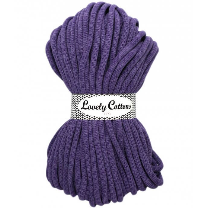 lovely cottons braided 9mm cord - heather