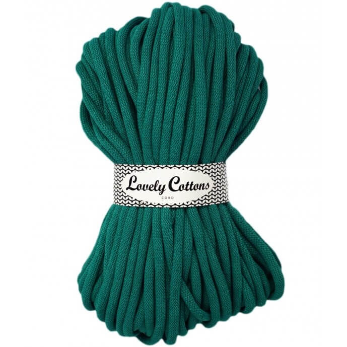lovely cottons braided 9mm cord - jade