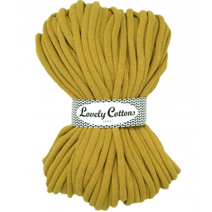 lovely cottons braided 9mm cord - lemonade