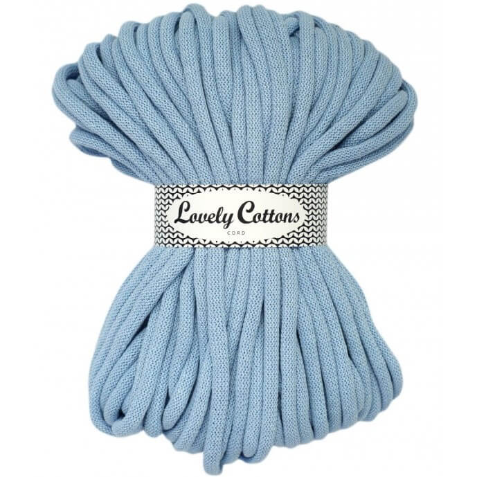lovely cottons braided 9mm cord - light blue