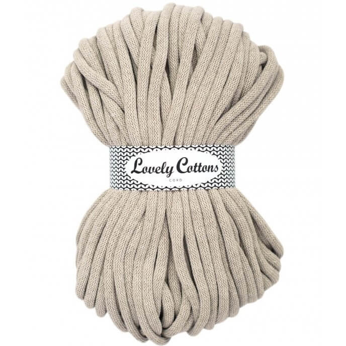 lovely cottons braided 9mm cord - oatmeal