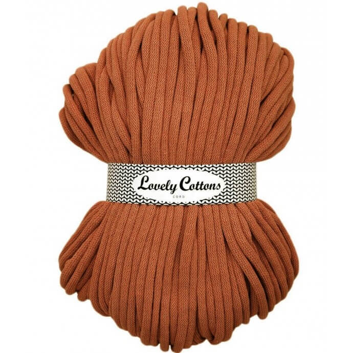 lovely cottons braided 9mm cord - ochre