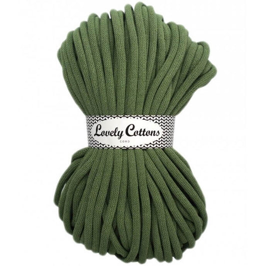 lovely cottons braided 9mm cord - sage green