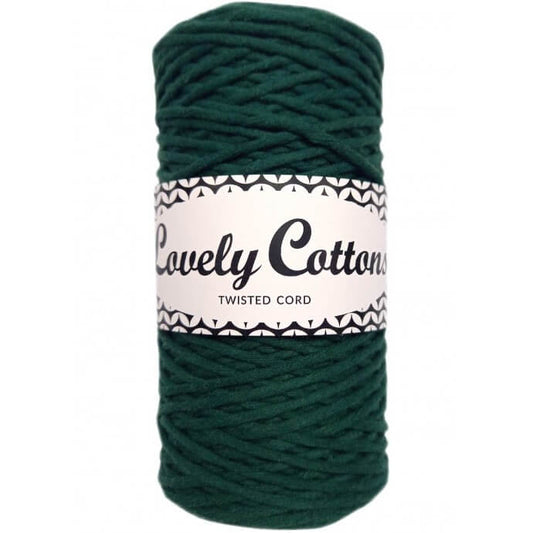 lovely cottons twisted 1.5mm bottle green