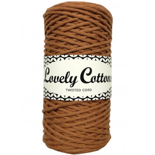 lovely cottons twisted 1.5mm caramel