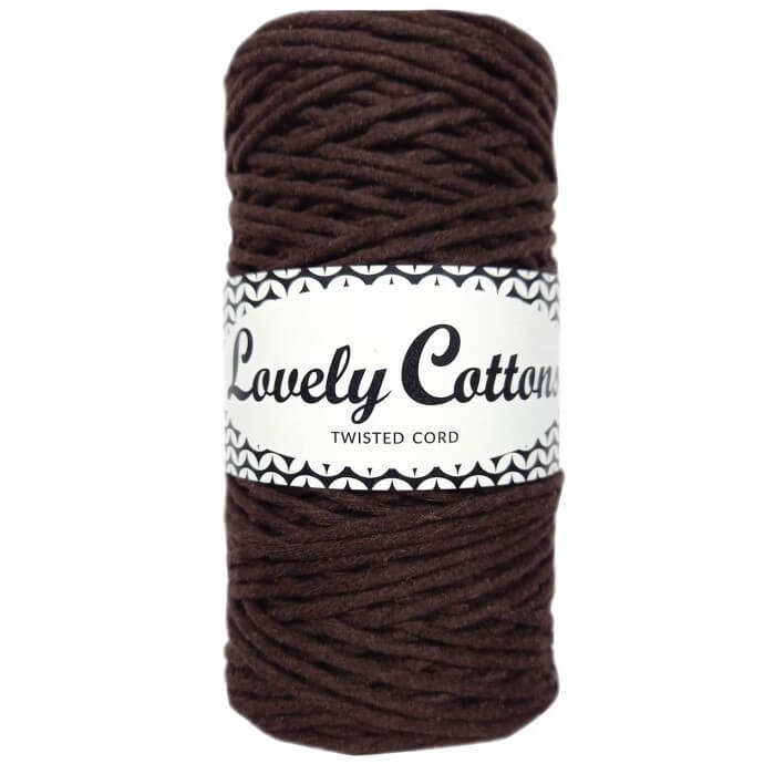 lovely cottons twisted 1.5mm chocolate