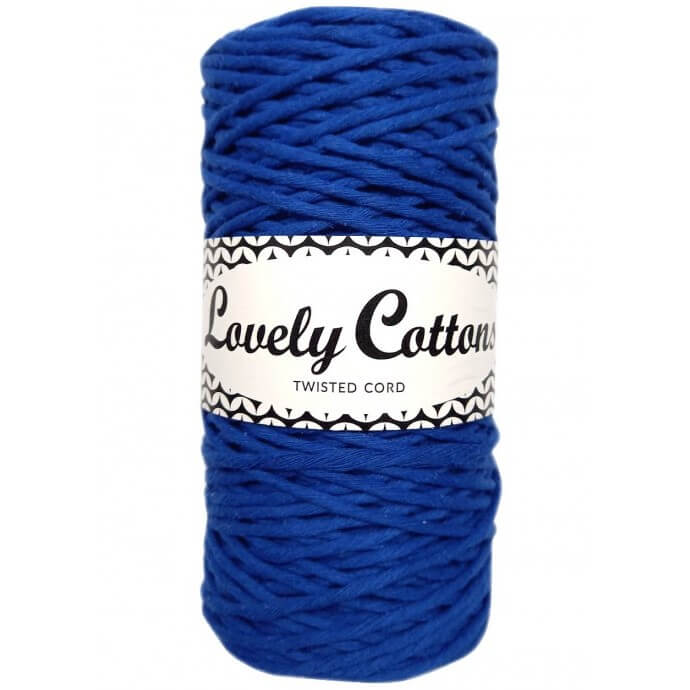 lovely cottons twisted 1.5mm cobalt blue