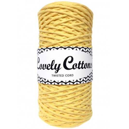 lovely cottons twisted 1.5mm cream yellow