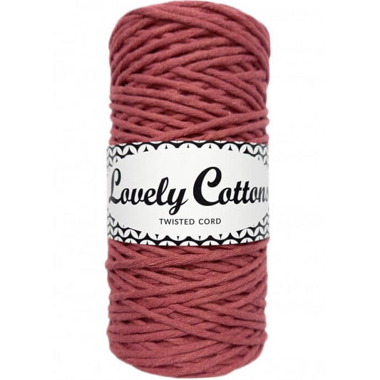 lovely cottons twisted 1.5mm dusty rose