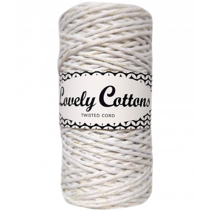 lovely cottons twisted 1.5mm golden white