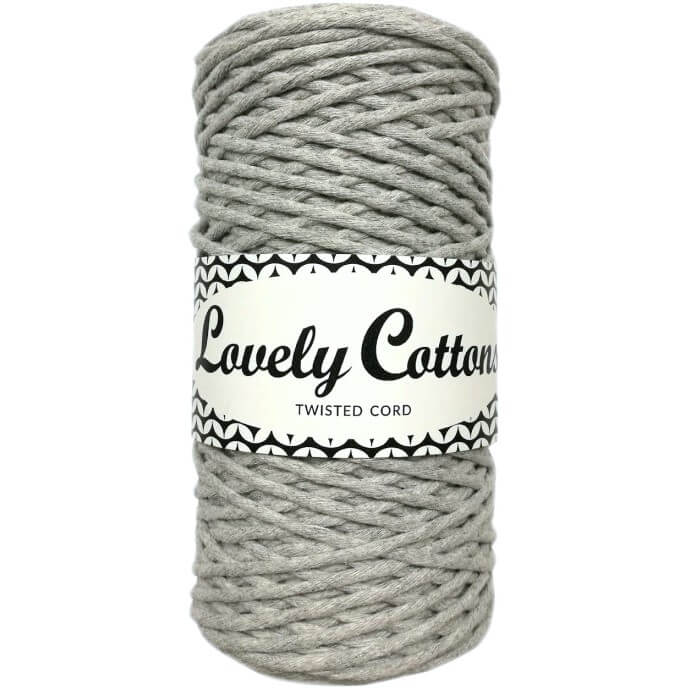 lovely cottons twisted 1.5mm grey