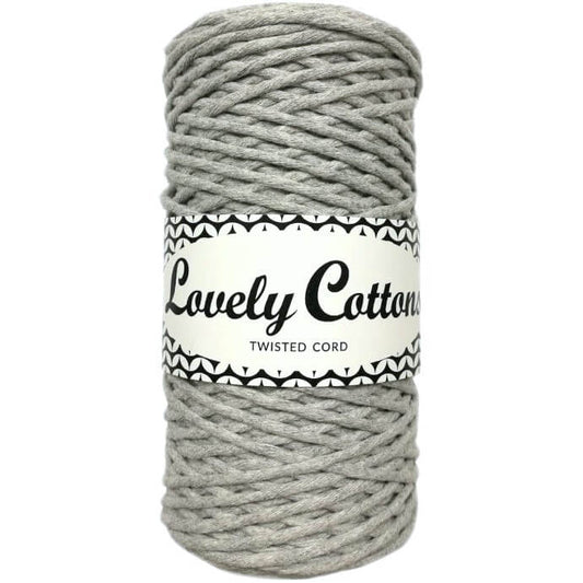 lovely cottons twisted 1.5mm grey