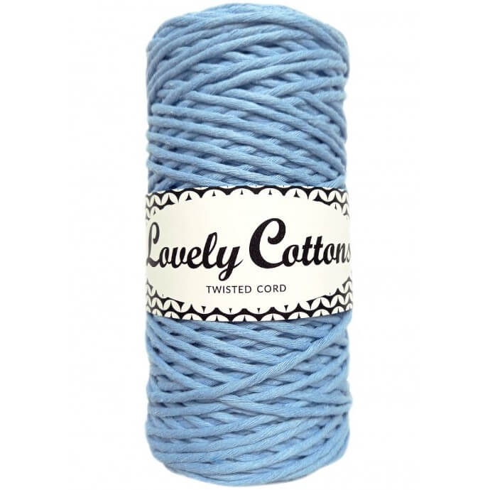 lovely cottons twisted 1.5mm light blue