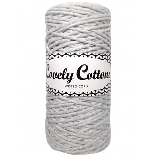 lovely cottons twisted 1.5mm light grey