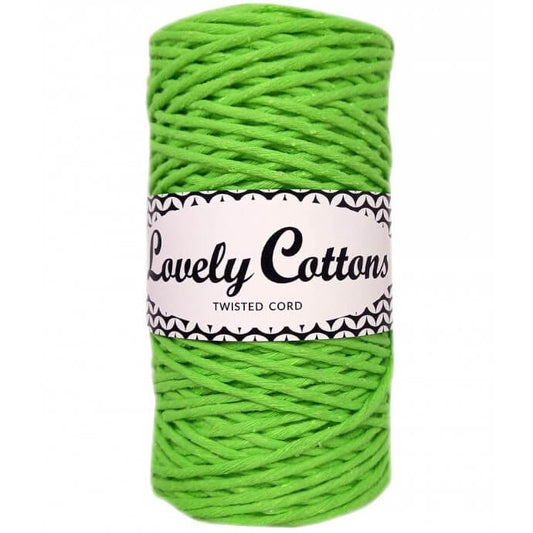 lovely cottons twisted 1.5mm lime