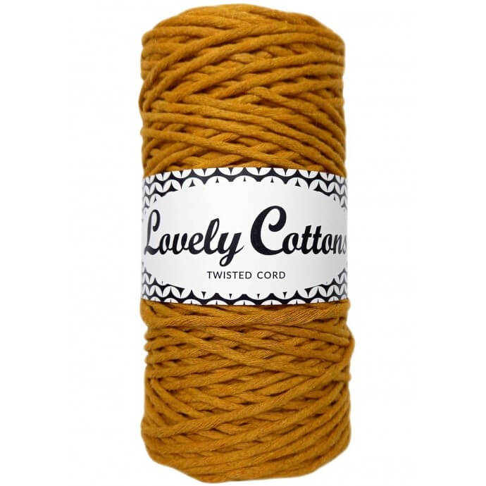 lovely cottons twisted 1.5mm mustard