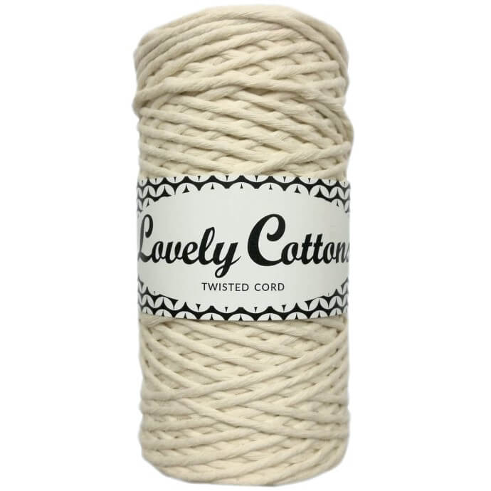 lovely cottons twisted 1.5mm natural