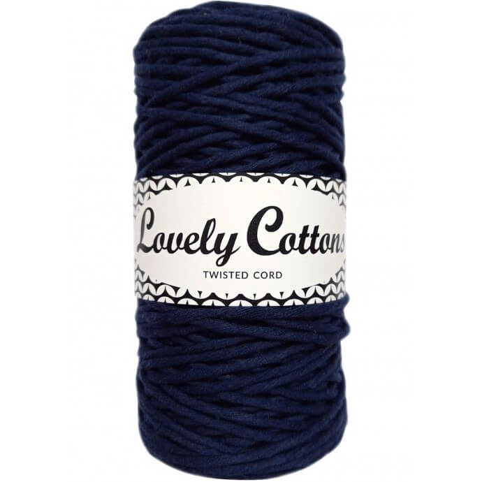 lovely cottons twisted 1.5mm navy