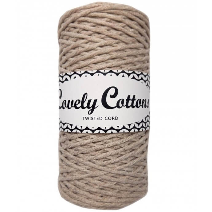 lovely cottons twisted 1.5mm oatmeal