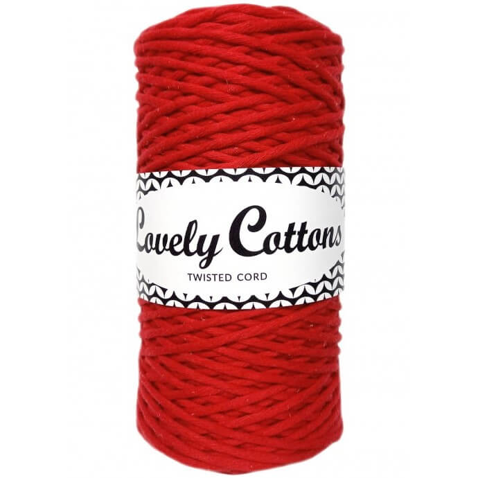 lovely cottons twisted 1.5mm red