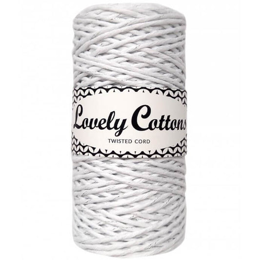 lovely cottons twisted 1.5mm sparkly white