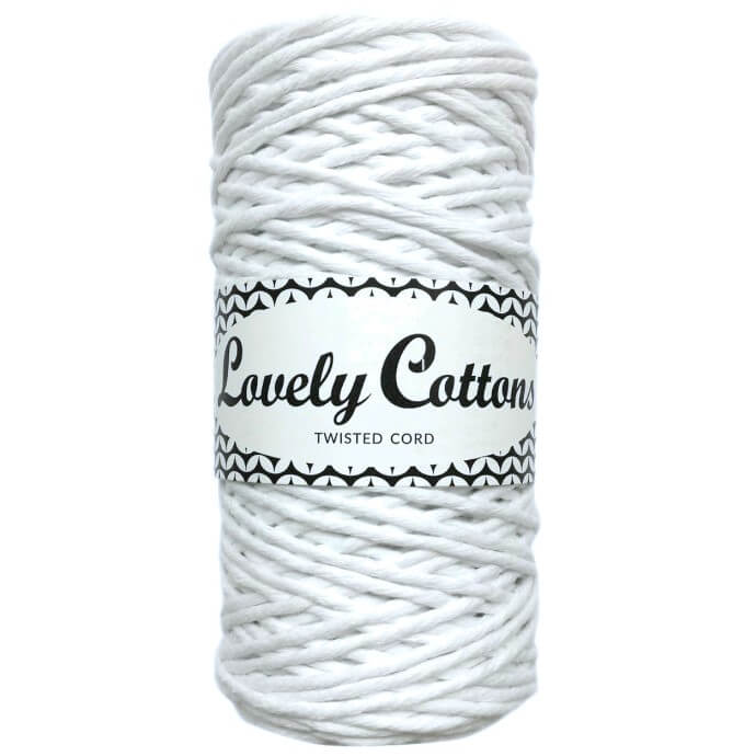 lovely cottons twisted 1.5mm white