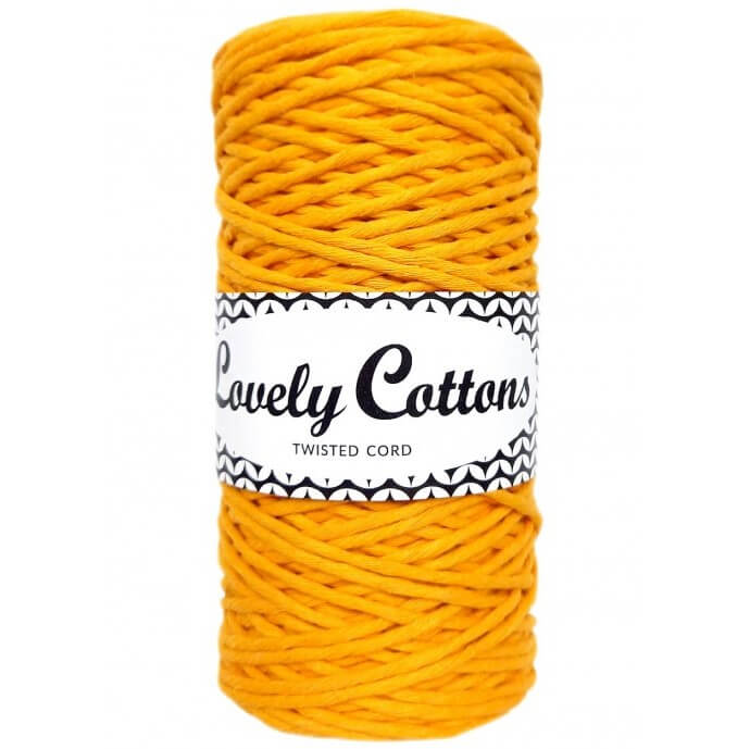 lovely cottons twisted 1.5mm yellow