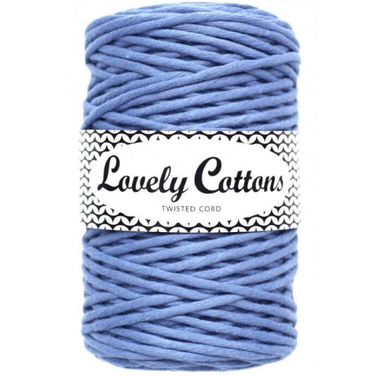 Recycled Cotton Twisted 3mm Cord blue
