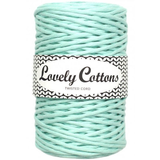 Recycled Cotton Twisted 3mm Cord in celeste