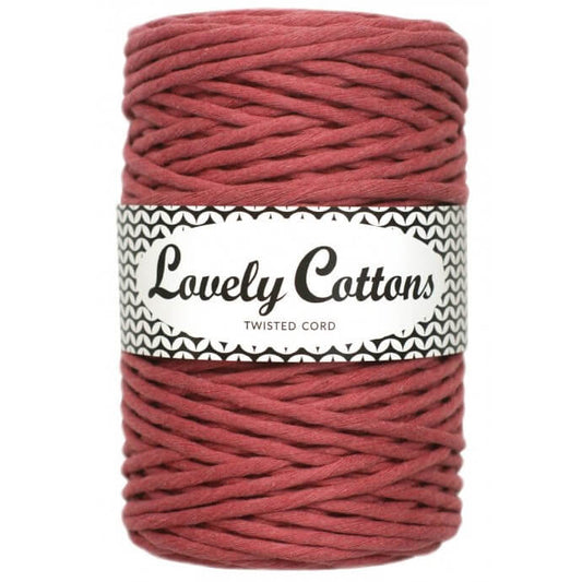 Recycled Cotton Twisted 3mm Cord in dusty rose