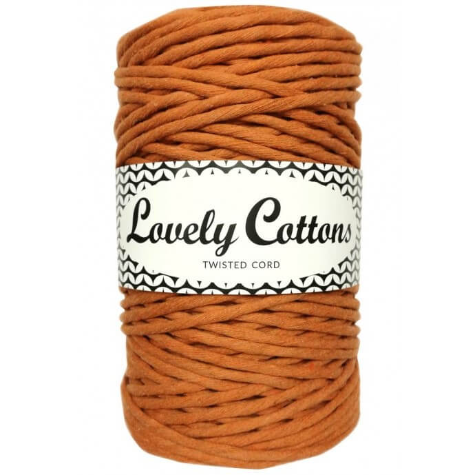 lovely cottons twisted 3mm cord - ochre