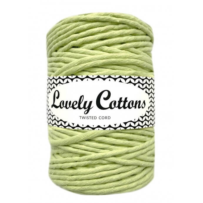 lovely cottons twisted 3mm cord - pistachio