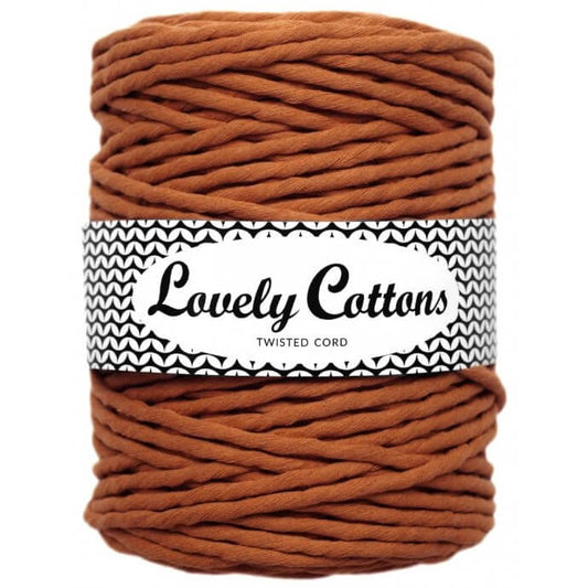 lovely cottons twisted 5mm cord - caramel