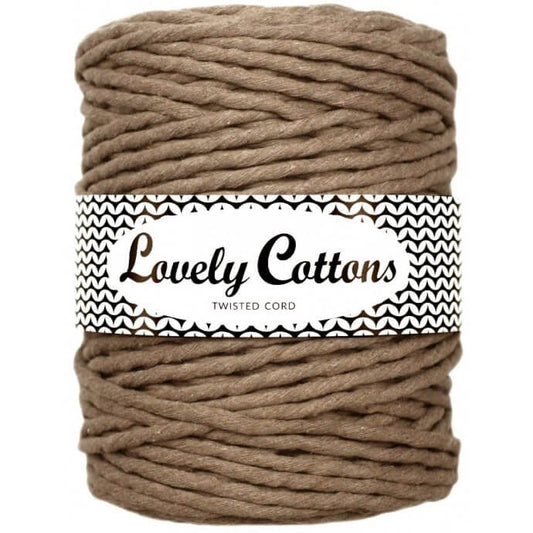 lovely cottons twisted 5mm cord - dark linen