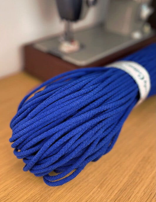 lovely cottons cord for sewing - cobalt blue