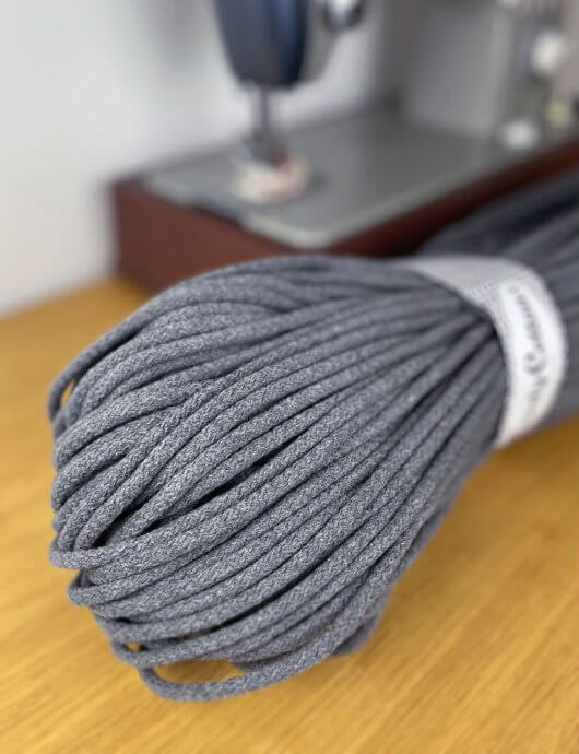 lovely cottons cord for sewing - graphite