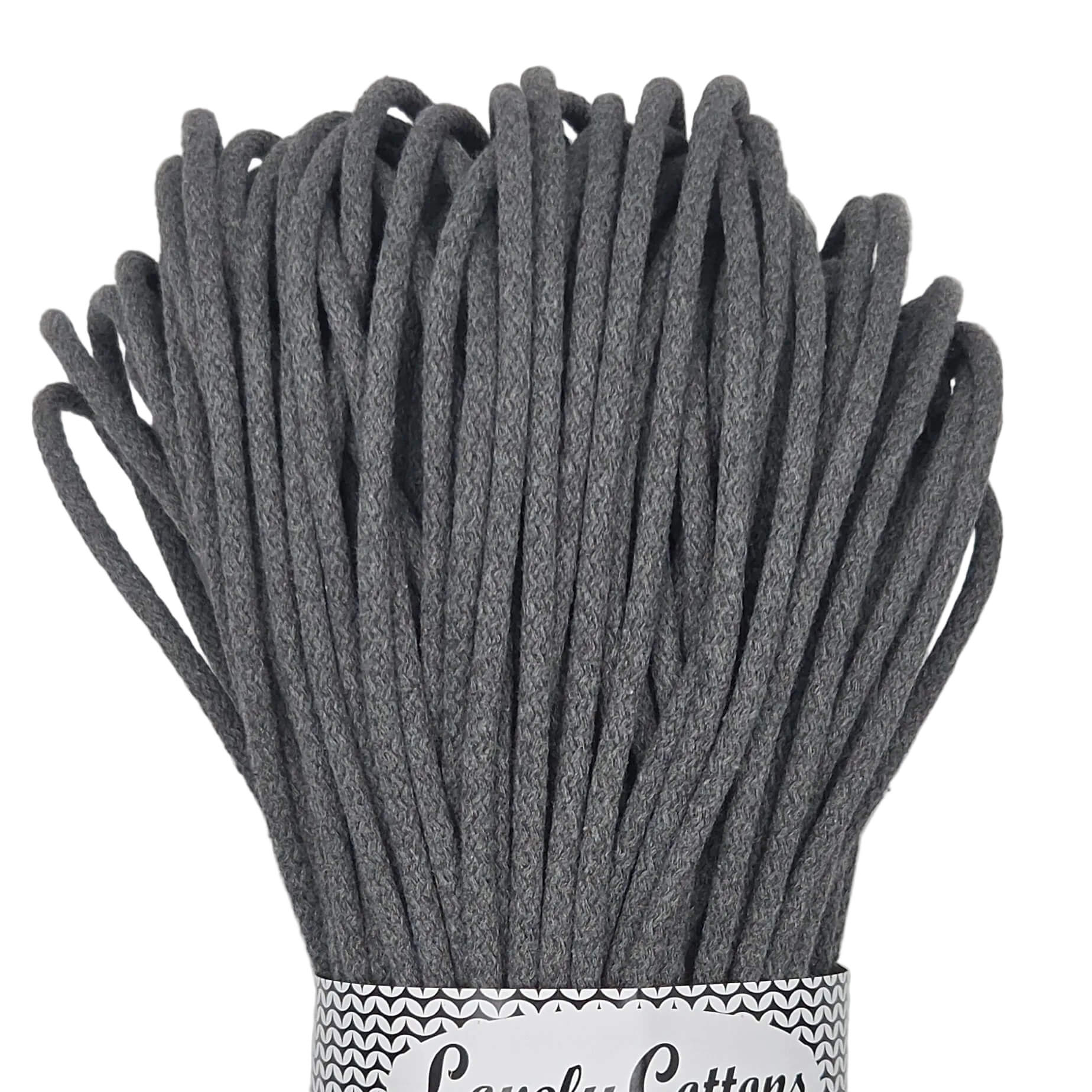 lovely cottons cord for sewing - graphite