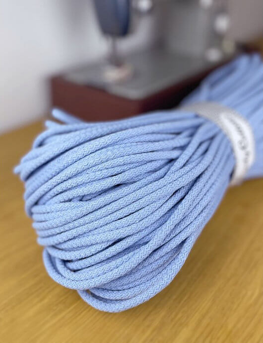 lovely cottons cord for sewing - light blue