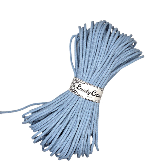 lovely cottons cord for sewing - light blue