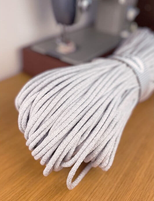 lovely cottons cord for sewing - light grey