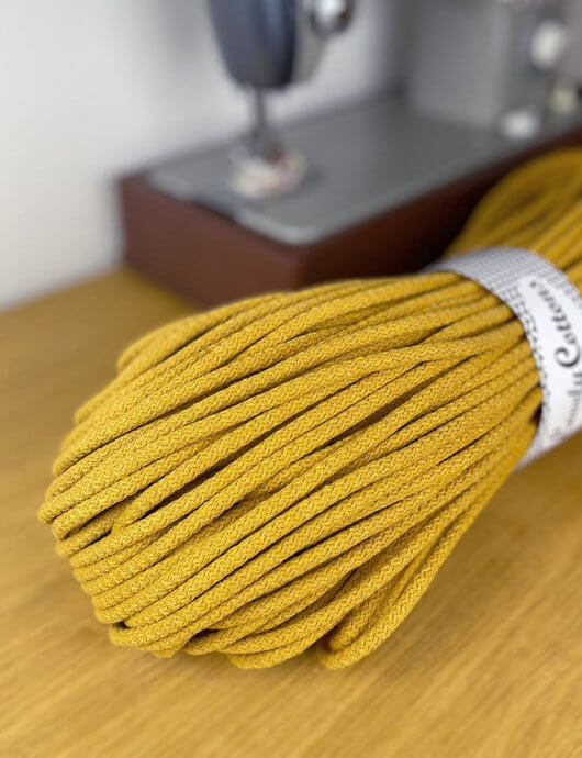 lovely cottons cord for sewing - mustard